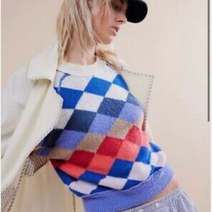 NWOT Free People Riley Pattern Pullover